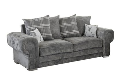 Veronica Fabric Grey 2 & 3 Sofa Set