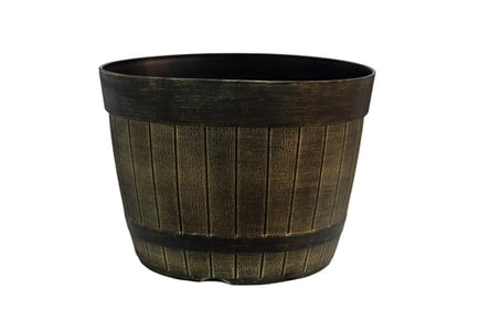 Whiskey Barrel Style Planters - Set of 2 or 5!