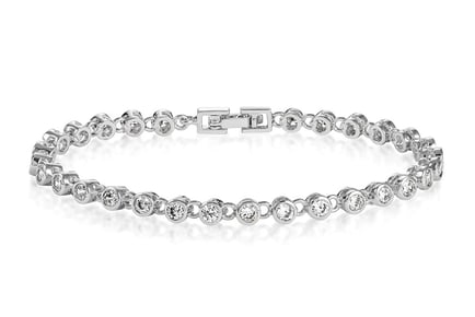 Crystal Tennis Bracelet made with Fine Cut Crystals