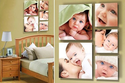Set of 5 Square Photo Canvases