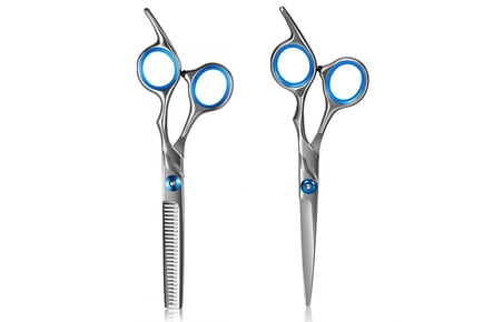 2pc Hairdressing Scissors Set - Cutting & Thinning Scissors!