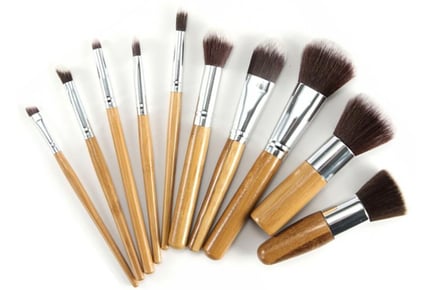 Bamboo Makeup Brush Set - 6pc or 10pc Set
