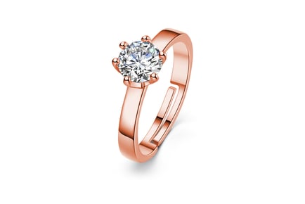 Crystal Ring in Rose Gold - 3 Sizes!