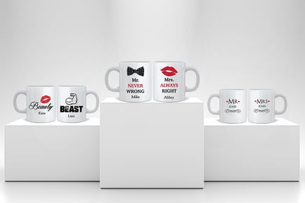 Personalised Mr & Mrs Mugs - 9 Designs