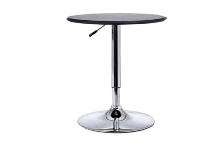 Adjustable Chrome Black Bar Stool