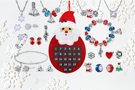 Jewellery Christmas Advent Calendar Made w/ Fine Cut Crystals - 3 Designs