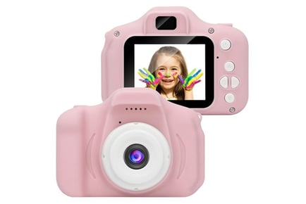 A kids' mini digital video camera, Camera & SD Card, Pink