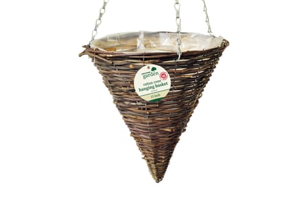 Rattan Cone Hanging Basket