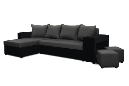 Corner Sofa Bed - Two-Tone Design