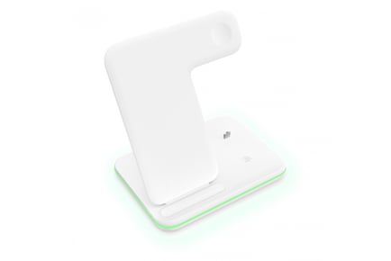 3-in-1 Wireless Electronics Charger Stand - Black or White!