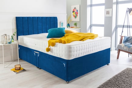 Divan Bed Set w/ Memory Foam Mattress - Size, Colour & Storage Options