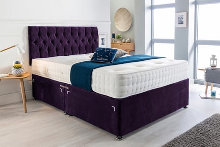 Manhattan Bed Set w/ Memory Foam Mattress - Size, Colour & Storage Options