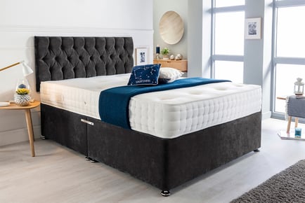 Manhattan Bed Set w/ Memory Foam Mattress - Size, Colour & Storage Options
