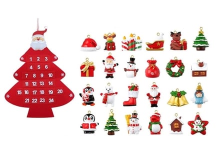 24PC Christmas Tree Ornament Advent Calendar