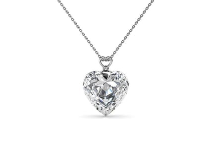 Gorgeous Crystal Heart Necklace - 2 Colours!