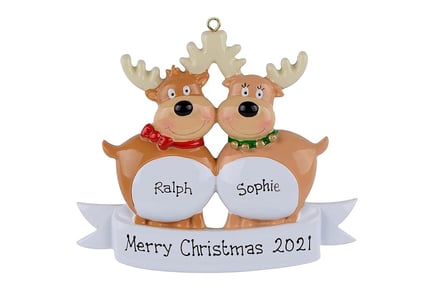 DIY Customisable Family Christmas Tree Reindeer Pendant
