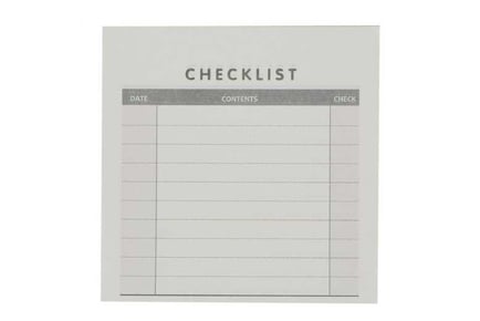 Haven Weekly Check List Pad