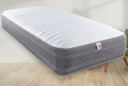 Cool-Touch Memory Foam Wool Sprung Mattress - 4 Sizes