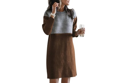 Women's Long Sleeve Sweatshirt Dress - 5 Colours