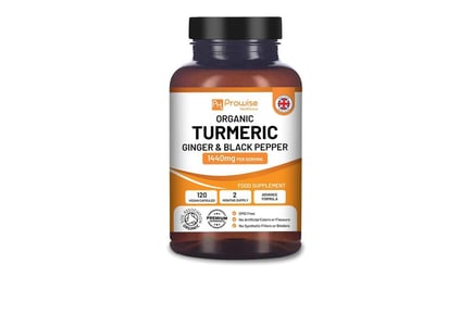 Organic Turmeric, Ginger & Black Pepper Supplements - 2, 4 or 6 Month Supply*