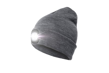 LED Headlight Knit Hat - 8 Colours