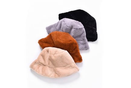 Fluffy Winter Bucket Hat - 5 Colours!