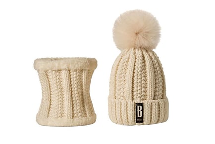 Knitted Scarf And Hat Set - 7 Colours