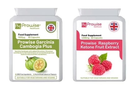 Garcinia Cambogia & Raspberry Ketones Capsules - 1/2/3 Month Supply*!
