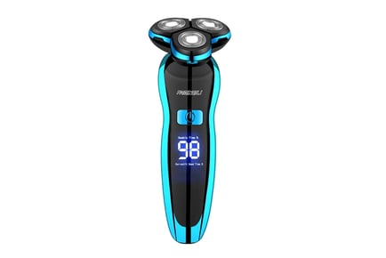 Wet & Dry Wireless Electric Shaver - Blue or Silver