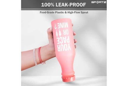Aquarius Sports Water Bottle, 550ml Pink