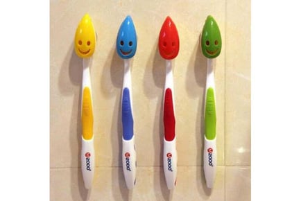 Haven Kids Smiley Toothbrush Holders,4pk