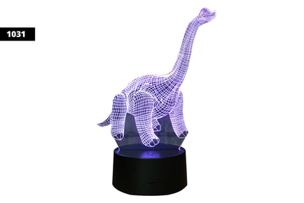 3D Dinosaur Illusion Night Light - 4 Designs