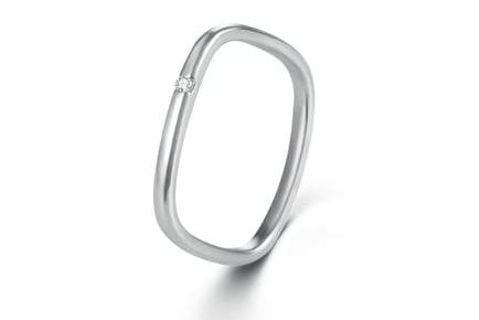 Crystal Loop Square Rings - 4 Sizes & 2 Colours