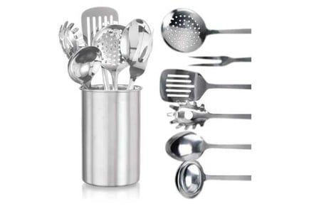 6pc Stainless Steel Cooking Utensil Set