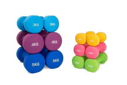 Neoprene Dumbbell Weights - Up to 5kg!