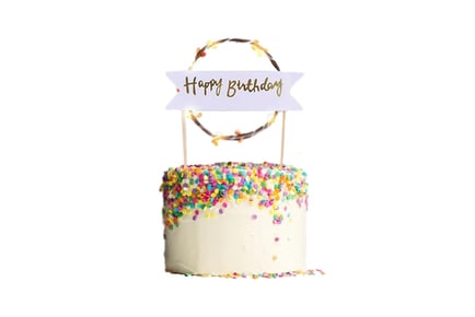 3Pck LED 'Happy Birthday' Cake Toppers