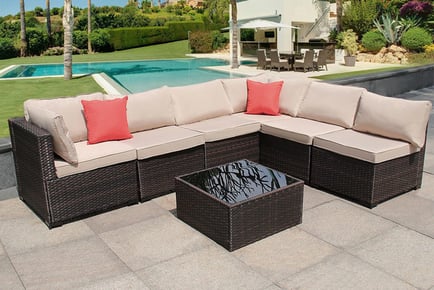 6 Seat Garden Rattan Furniture Set