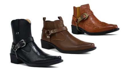 Mens' Cowboy Boots - 7 Sizes, 3 Styles & Colours!
