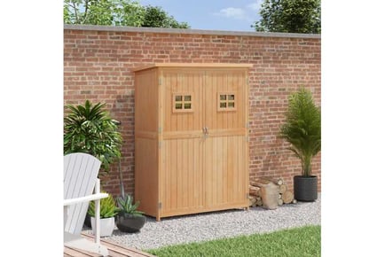 Outsunny Wooden Garden Shed Tool Storage
