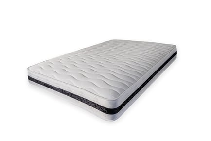 3D Wave Quilted 15cm Depth Open Sprung Memory Foam Mattress