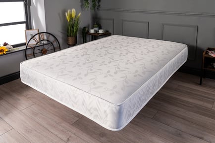 Damask Quilted Open Coil 15cm Depth Spring Mattress!