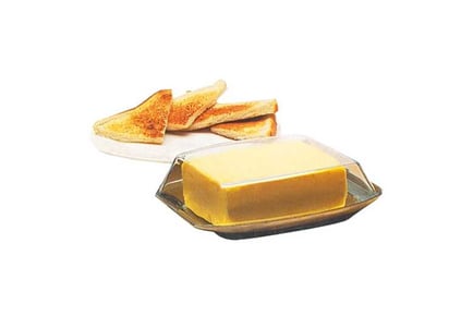 Butter Dish with Plastic LID Tray Holder