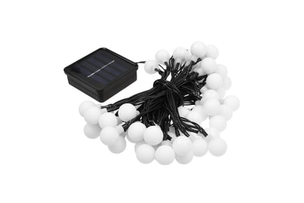 50 LED Solar Garden Ball Lights - White or Multicolour!