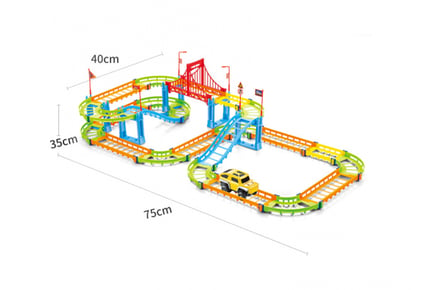 Assembled Rail Car Set - 95-Piece