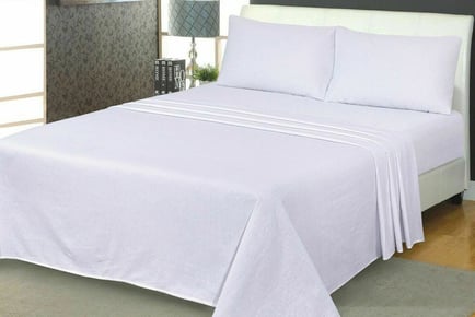 100% Brushed Cotton Flannelette Fitted Sheet - 4 Sizes & 10 Colours!
