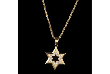 Golden Star Crystal Pendant Long