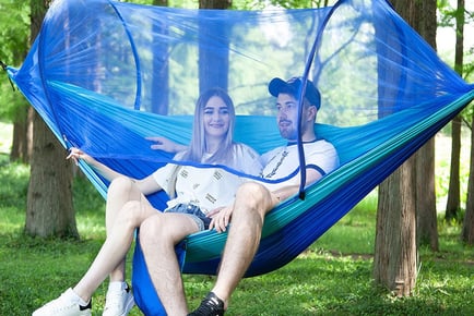 Automatic Hammock w/ Mosquito Net - Single or Double