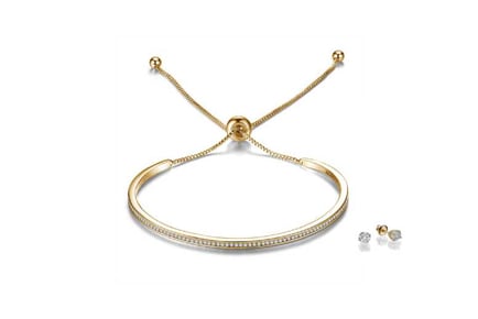 Mina Bracelet and Earrings - Gold