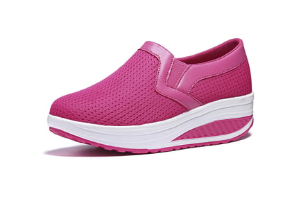 Women's Breathable Platform Trainers - 7 UK Sizes & 4 Colours!