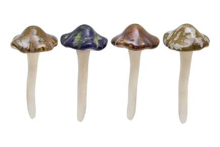 4-Piece Mushroom Garden Ornament Set